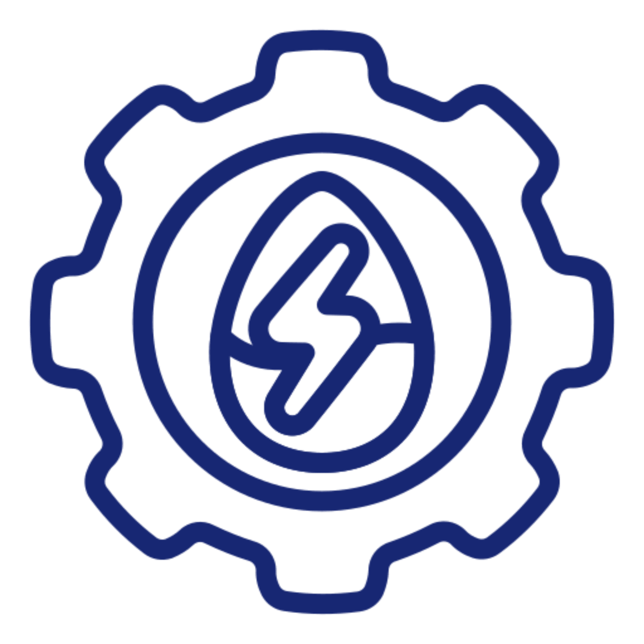 Gear with electric symbol inside
