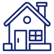 House icon outline in blue