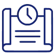 Time management symbol on document