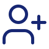 Person with plus sign symbol